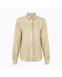 Stella McCartney - Metallic Fraser Silk Lurex Shirt - Lyst