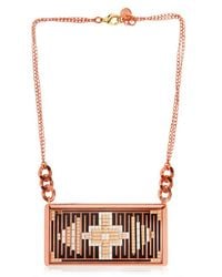 Hirschell | Pink Ci Pixel Double Cuivre Necklace | Lyst