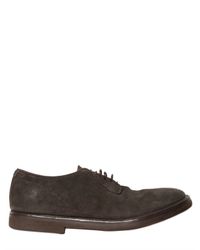 Alberto Fasciani | Brown Waxed Calfskin Crust Lace-up Shoes for Men | Lyst
