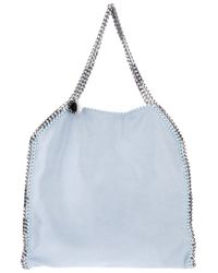 Stella McCartney - Blue 'mini Falabella - Shaggy Deer' Faux Leather Tote - Lyst