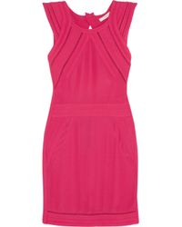 IRO Purple Cutout Crepe Mini Dress