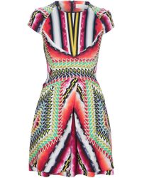 Lyst - Peter Pilotto Che V Printed Stretch Silk Twill Dress