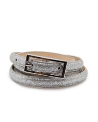 Mango Glitter Slim Belt in Metallic | Lyst