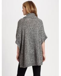 DKNY | Gray Turtleneck Poncho | Lyst