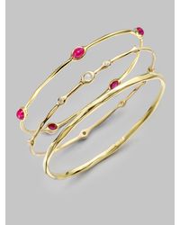 Ippolita | Metallic Glamazon Sculptural Metal 18k Yellow Gold Bangle Bracelet | Lyst
