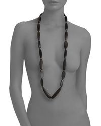 Lafayette 148 New York | Green Wooden Bead Necklace | Lyst