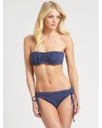Shoshanna | Blue Polka Dot Bandeau Top | Lyst