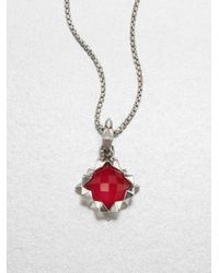 Stephen Webster | Red Faceted Sterling Silver Pendant Necklace | Lyst