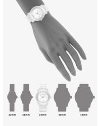 Burberry | Ceramic Check Link Bracelet Watch/white | Lyst