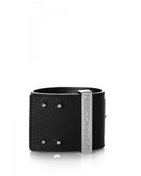 Rebecca Minkoff | Black Studded Pave Leather Bracelet | Lyst