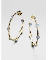 Stephen Dweck | Metallic Textured Motherofpearl Hoop Earrings2 | Lyst
