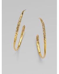 Alexis Bittar | Metallic Paveacute Swarovski Crystal Accented Hoop Earring | Lyst