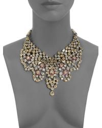 CZ by Kenneth Jay Lane | Metallic Maharani Bib Necklace | Lyst