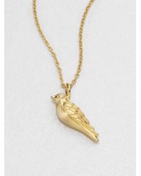 Elizabeth and James | Metallic Diamond Bird Pendant Necklace | Lyst