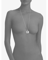Jennifer Zeuner | Metallic Diamond Accented Good Luck Circle Pendant Necklace | Lyst