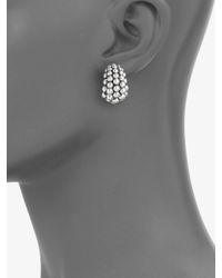 Lagos | Metallic Sterling Silver Caviar Earrings | Lyst