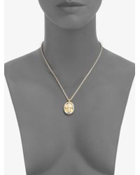 Gurhan | Metallic Sterling Silver 24k Gold Crest Pendant Necklace | Lyst