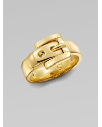 Michael Kors | Metallic Belt Buckle Ring | Lyst