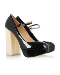 Charlotte Olympia Black Marple Patent Leather Maryjane Pumps