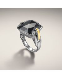 John Hardy | Black Large Square Ring | Lyst