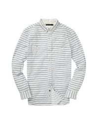 French Connection Blue Dartmouth Striped Shirt for men