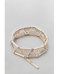 French Connection | White Snake Chain Fringe Bracelet | Lyst