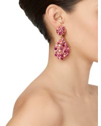 Oscar de la Renta | Purple Teardrop Multi Stone Earrings | Lyst