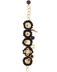 Dolce & Gabbana | Black Macramé Cotton Lucky Charm Bracelet | Lyst