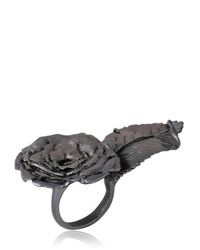 Leivan Kash | Black Olivia Rose Ring | Lyst