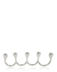 Maria Francesca Pepe | Metallic Four Finger White Zircon Ring for Men | Lyst