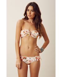 Zimmermann | Floral Locket Frill Bandeau Bikini | Lyst