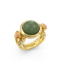 Judith Leiber | Green Dame Aventurine Crystal Ring | Lyst