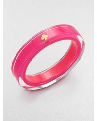kate spade new york | Pink Spade Bangle Bracelet | Lyst