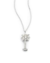 KC Designs | Metallic Diamond Palm Tree Pendant Necklace | Lyst
