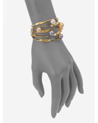 Majorica | Metallic 10mm Multicolor Pearl Bracelet | Lyst