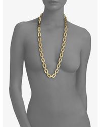 Michael Kors | Metallic Long Chain Link Necklace | Lyst