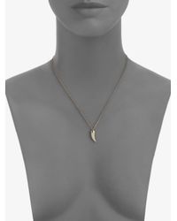 Michael Kors | Metallic Pavé Horn Pendant Necklacegoldtone | Lyst