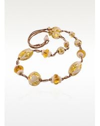 Antica Murrina - Metallic Sharon Murano Glass Bead Toggle Necklace - Lyst