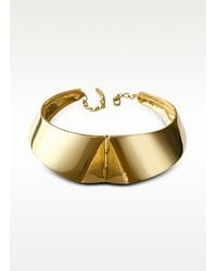 Giuseppe Zanotti | Metallic Golden Brass Choker Necklace | Lyst