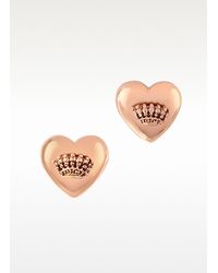 Juicy Couture - Natural Pave Heart Stud Earrings - Lyst