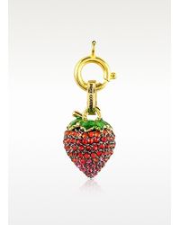 Juicy Couture - Red Crystal Strawberry Charm - Lyst