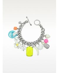 Juicy Couture | Metallic White Fruit Charm Bracelet | Lyst