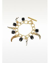 Just Cavalli - Metallic Amuleto Lucky Charms Toggle Bracelet - Lyst