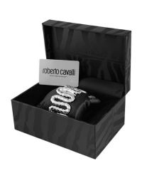 Roberto Cavalli | Gray Cleopatra - Stainless Steel Snake Cuff Bracelet Watch | Lyst