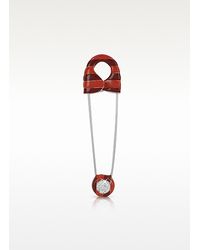 Sonia Rykiel - Red Striped Safety Pin Brooch - Lyst