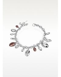 Zoppini - White Coffee Collection Stainless Steel Charm Bracelet - Lyst