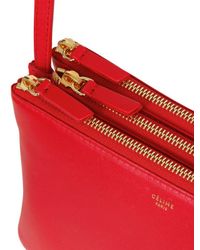 red celine trio bag