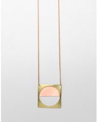 Young Frankk | Metallic Porthole Layered Necklace | Lyst