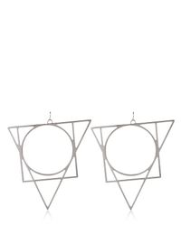 Maria Francesca Pepe | Metallic Big Bauhaus Triangle Earrings | Lyst