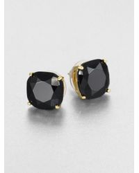 kate spade new york | Black Faceted Square Stud Earrings | Lyst